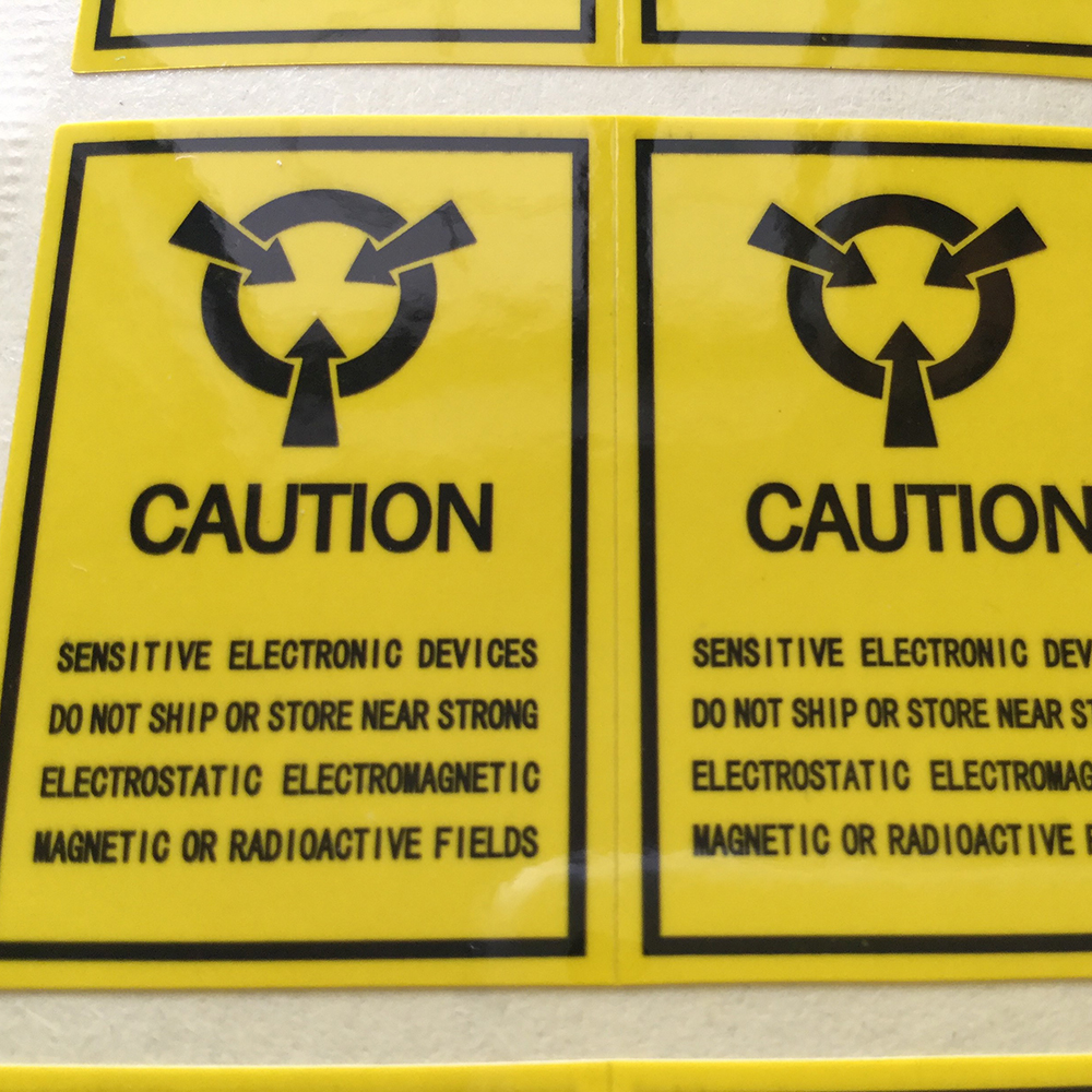 420pcs 27x40mm CAUTION SENSITIVE ELECTRONIC DEVICES Equipment Storage Safety Reminder Handling Warning Label Sticker