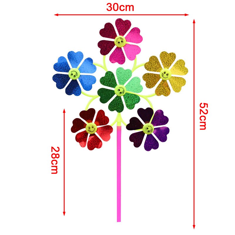 1Pc Kleurrijke Diy Pailletten Windmolen Wind Spinner Huis Tuin Yard Decoratie Kinderen Speelgoed Te Scheuren Down En Set up