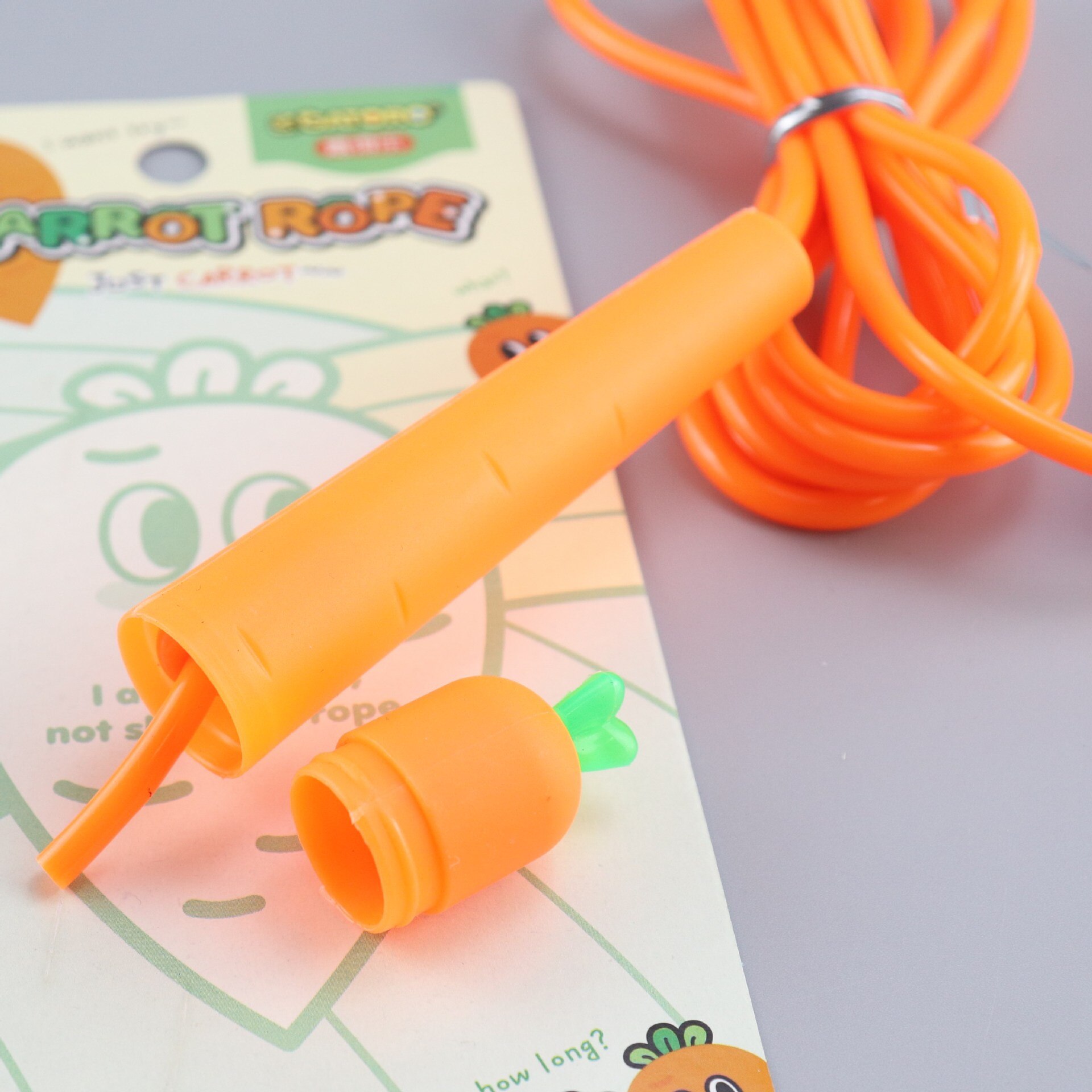 Carrot Cartoon Kids Skipping Rope Child Primary School Students Physical Fitness Exercise for Jumping Rope Beginner