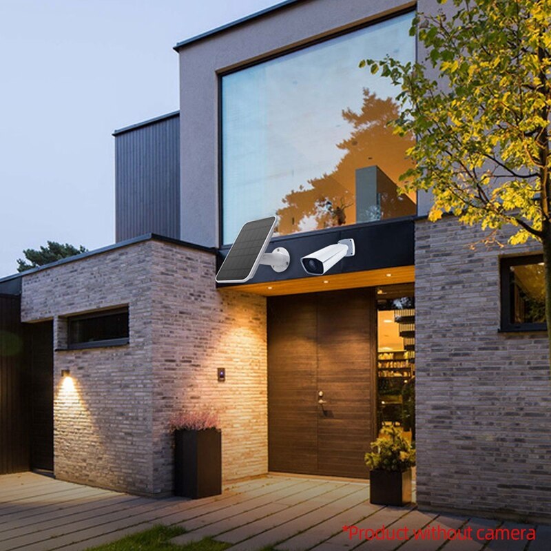 Solar Panels For Security Home Camera Monitor Outdoor Waterproof Solar Powered Charger With Charging Cable.