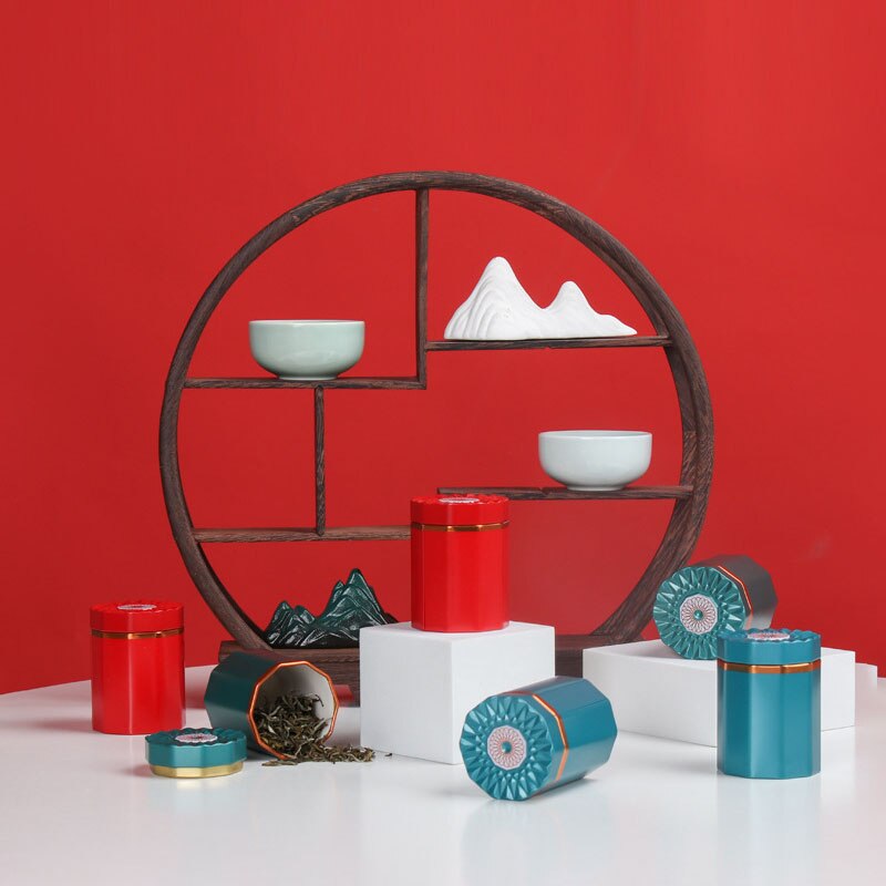 Tea Storage Container Small Portable Mini Black Tea Sealed Storage Tank Loose Tea Coffee Spice Empty Jar