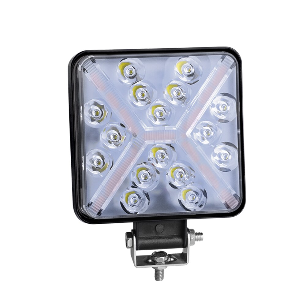 Led Work Light Bar 48W 16 barra Square Round Spotlight DRL Car Light For 4x4 led bar offroad SUV ATV Truck Excavator White Amber: 1x 48W work light