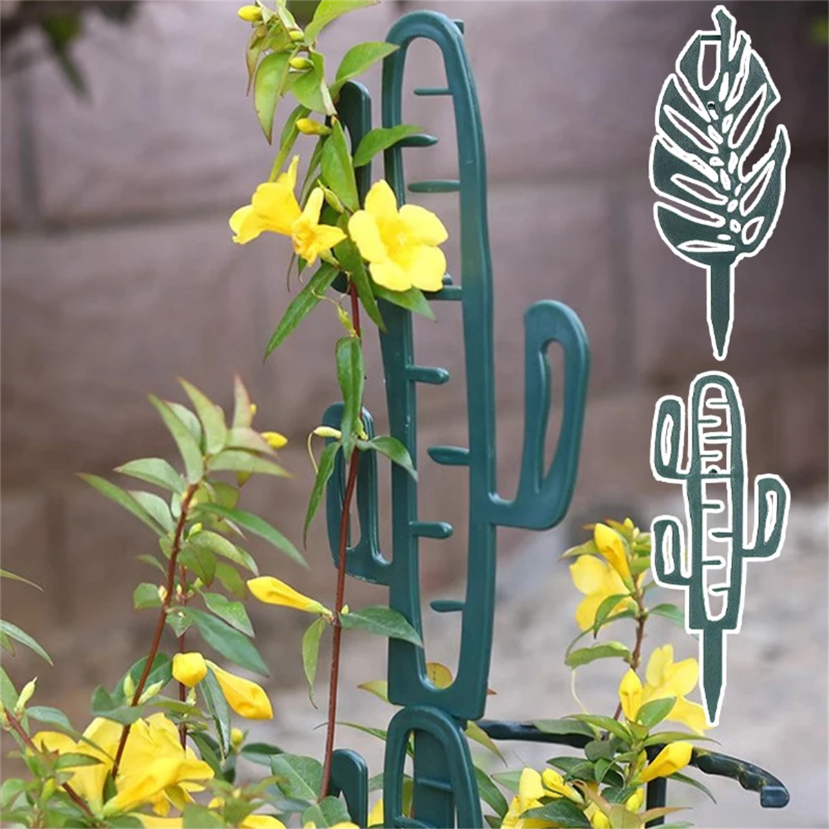 7 Shapes Plant Support Stand Plastic Cactus Racket Climbing Frame Balcony Flower Potted Fixed Rod Tomato Strawberry Supporter