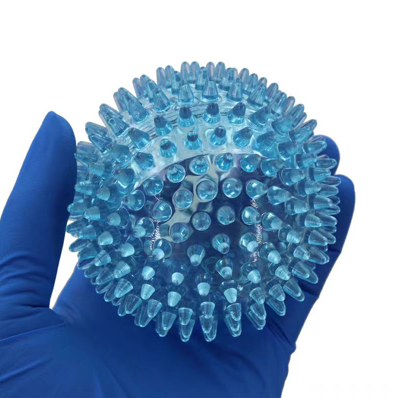 2PCS Transparent Spiky Massage Ball 7CM Acupressure Reflexology Occupational Therapy Hand Sensory Toys For Autism Stress Relief