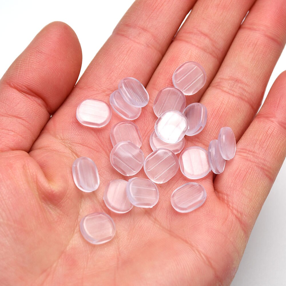 50 Stuks Earring Back Pads Clear Silicone Comfort Oorbel Kussens Voor Clips Op Oorbellen: Style 2