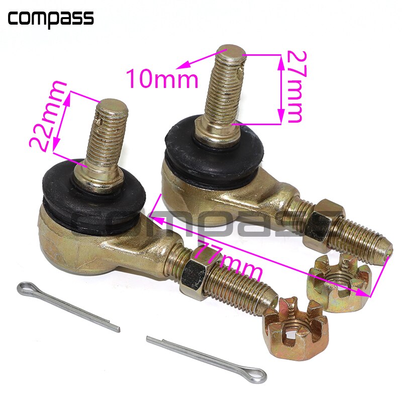 1 par 210mm 240mm 250mm 270mm 300mm m10 atv dragstagssatser passar kulled för kina fyrhjulingar delar