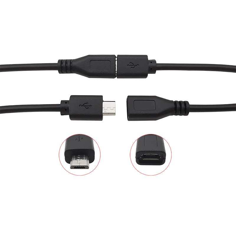 Micro USB Male Female Socket Power Supply Cable 2 / 4 Pin Wire Micro USB Plugs Jacks DIY Charging Data Cord Extension Connector