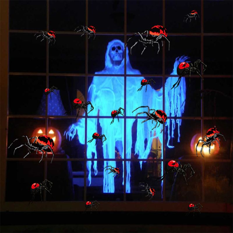 Halloween Spider Wall Stickers Party Decorative Stickers DIY Wall Art Decal Deco QX2E