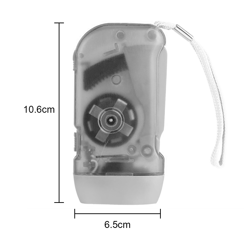 LED main pressage Dynamo lampe de poche manivelle puissance liquidation lampe de poche torche lumière main presse Camping lampe pour d'urgence