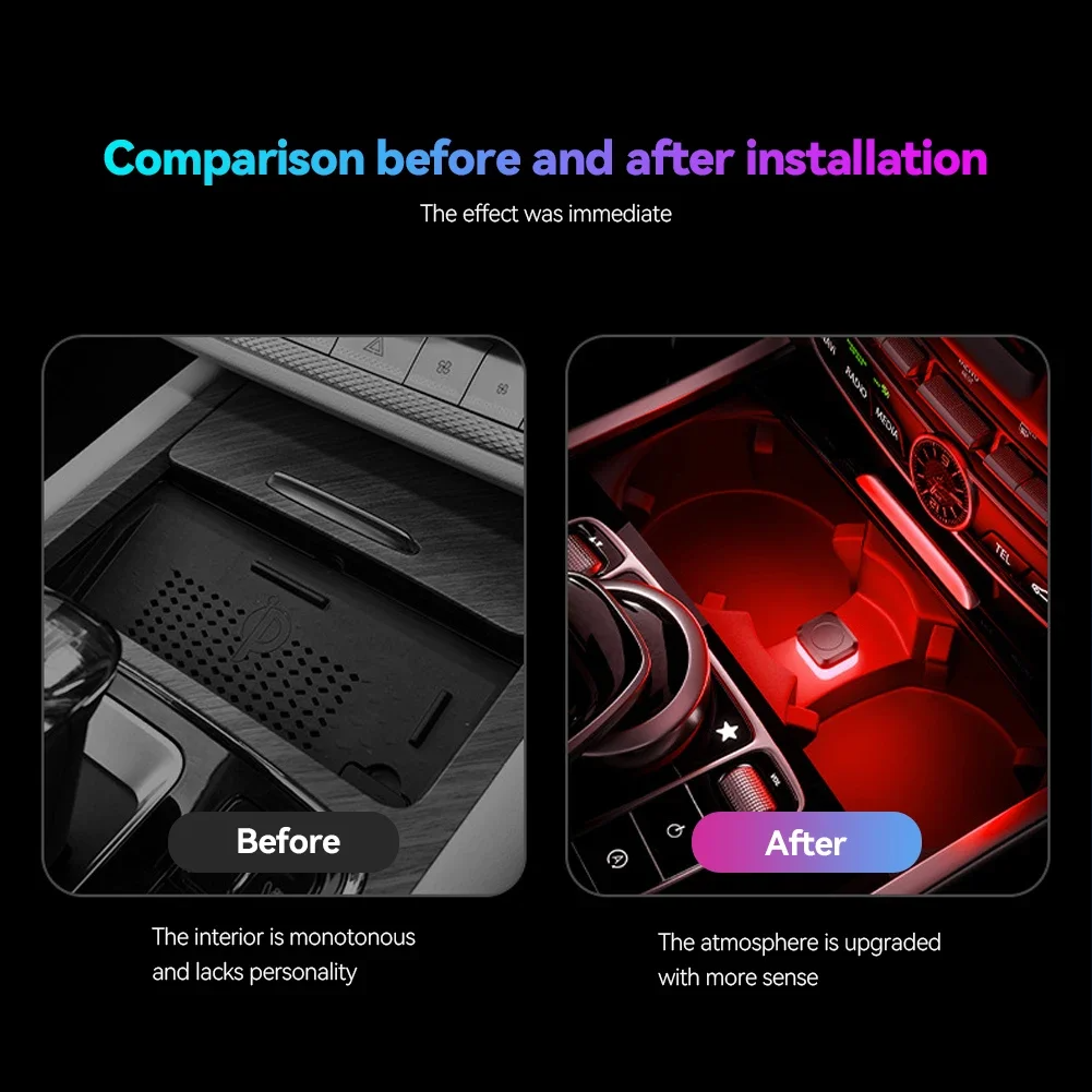 Neue USB Umgebungs Licht Mini Auto Atmosphäbetreffend Lampen Stecker & abspielen Universal- Bunte Auto Innen Licht LED Dekorative Ambiente Lampe