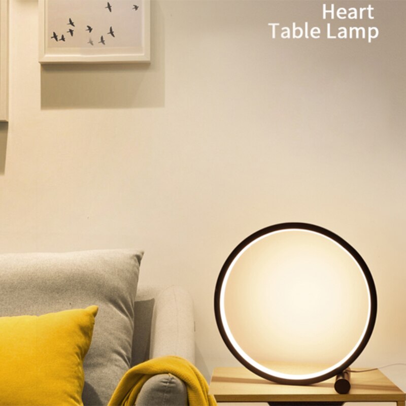 LED Table Lamp For Bedroom Circular Acrylic Desk Lamp For Living Room Dimmable Bedside Lamp Round Night Light