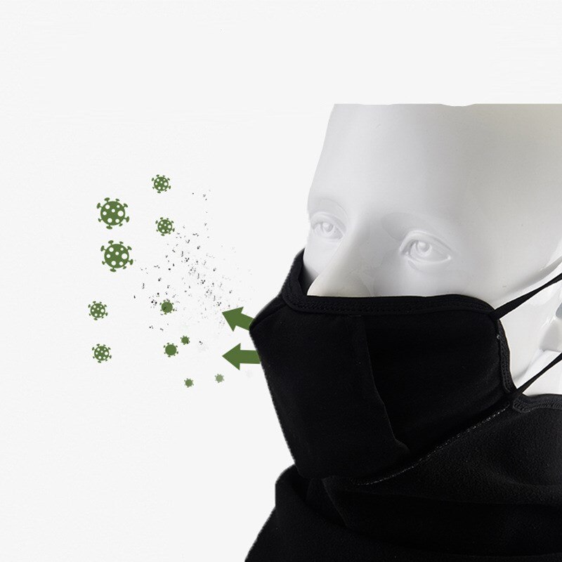 Vinterridning maske vind og kold beskyttelse trekant tørklæde anti-smog tørklæde plus fløjl maske ski varme ansigtsbeskyttelse