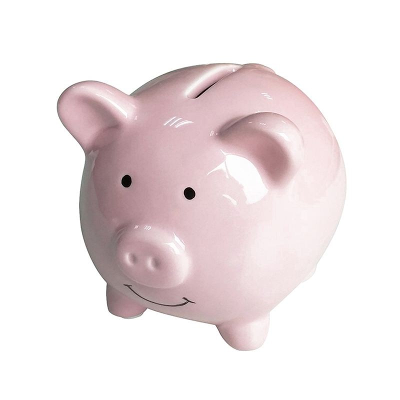 Huchas para niños, Material cerámico, bonito cerdo para decoración, de guardería para bebés: Pink