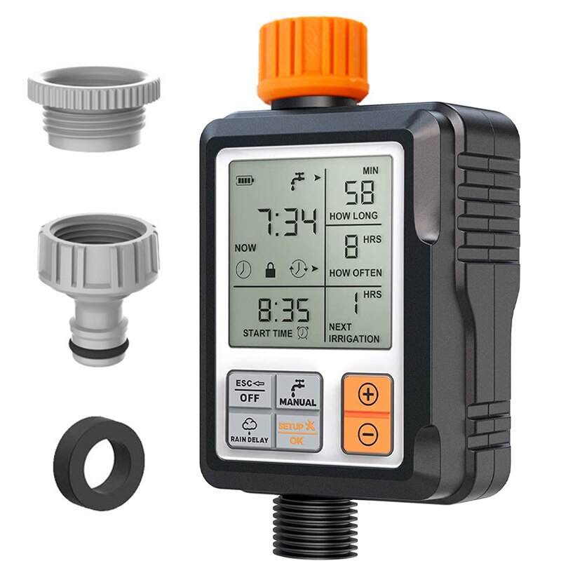 Automatic Programmable Digital Water Timer Sprinkler Timer Lawn Pools Outdoor Faucet Irrigation System Waterproof Digital Timer: Style A