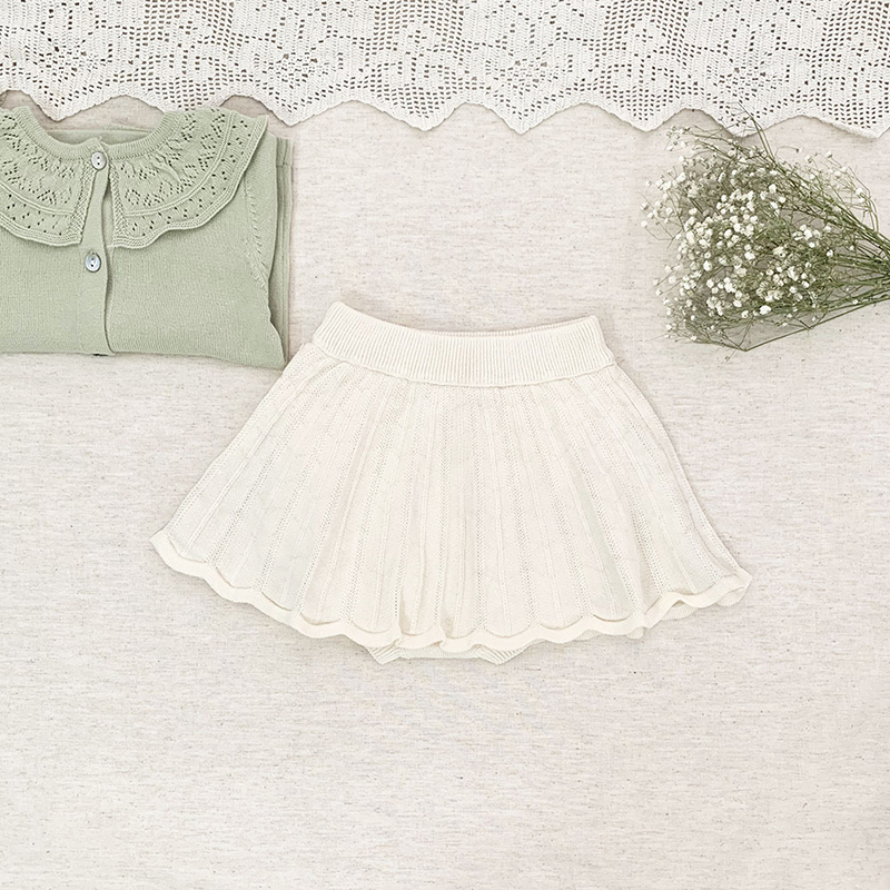 Kind Baby Meisje Zoete Broek Prinses Baby Meisje Broek Kinderen Meisje Pure Kleur Shorts Lente Herfst Gebreide Broek Rok