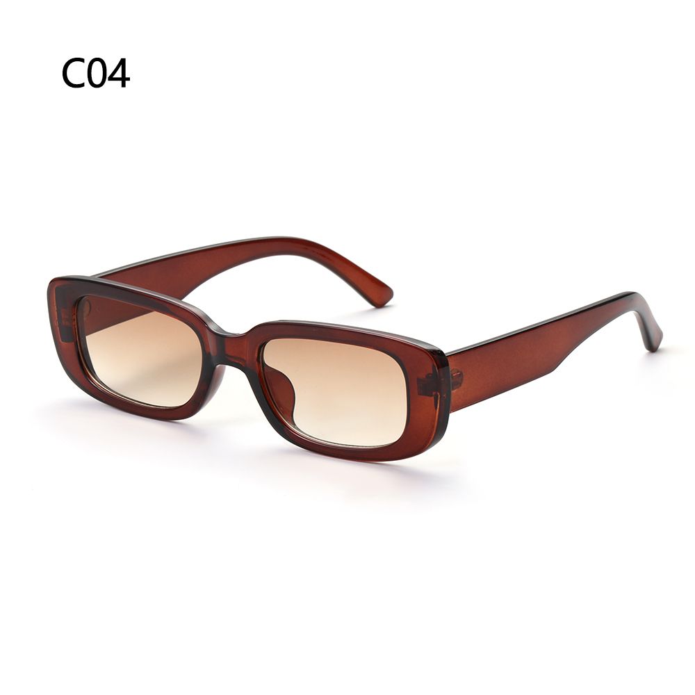 Rectangle Narrow Sunglasses Women Small Frame Sun Glasses Eyewear UV400 Driving Goggles: C04