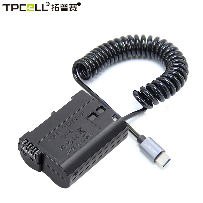 En  el15 en-el15 dummy batteri usb-c til dc strømadapter til nikon  d7000 d7100 d7200 d750 d800e d810a z5 z6 z7 ii kamera
