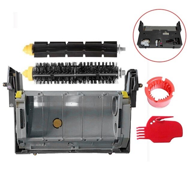 Sweeper Part Main Brush Frame Head Module For IRobot Roomba 500 600 700 Series Main Brush Frame Cleaning Head Module Vacuum: BLACK