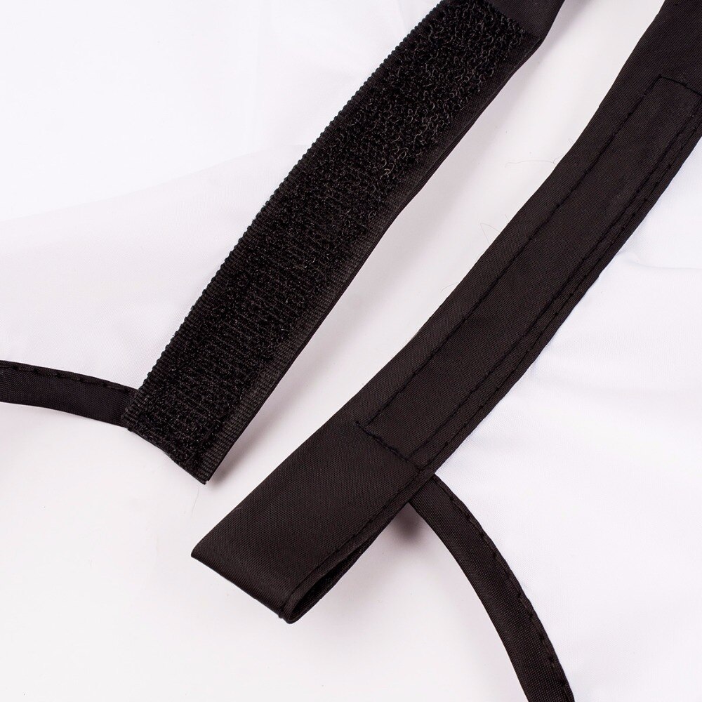QSHAVE Baard en Snor Catcher Schort Cape Bib voor scheren met Zuignappen Hechten aan Spiegel voor Bebaarde Wit 130cm * 82cm