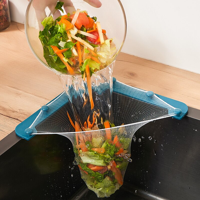 Filet filtrant de cuisine avec 1 égouttoir pour évier, anti-fuite, jetable, pour réservoir de lavage de la vaisselle, 50 pièces