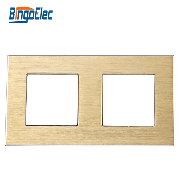 Three color to choose double aluminum socket frame,to pair with socket parts ,