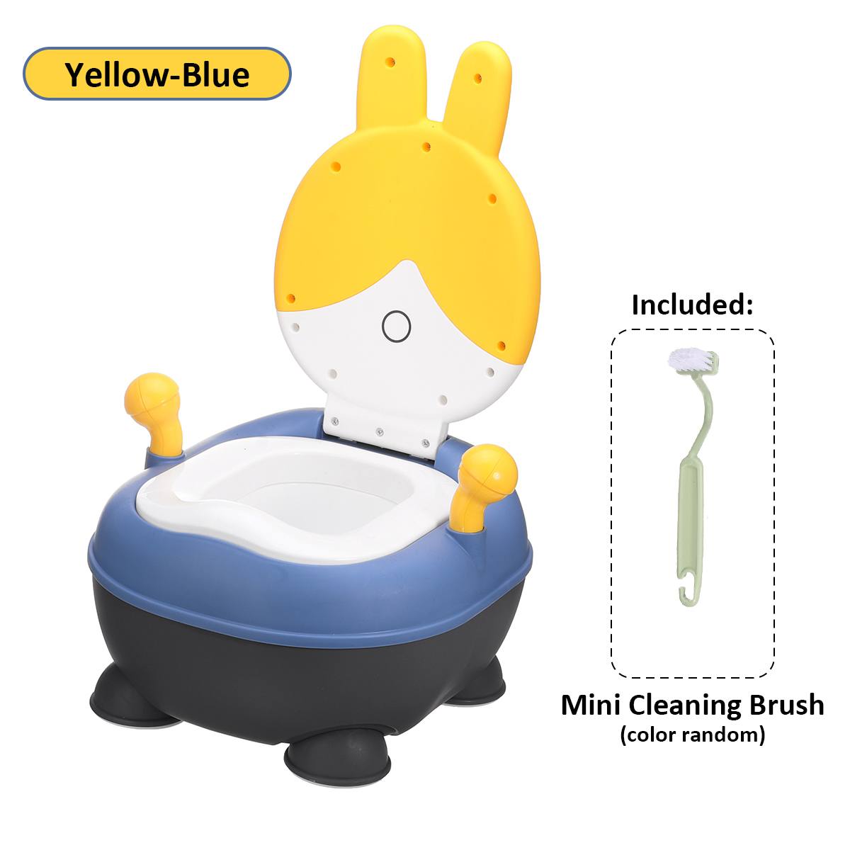 Portable Kids Baby Toilet Children Potty Training Seat Removable Non-slip Toddler Kids Potty Chair Multifunctional Toilet Potty: Yellow
