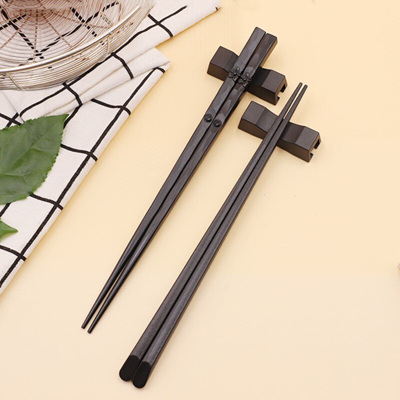 1 Pair Japanese Chopsticks Alloy Non-Slip Sushi Food Sticks Chop Sticks Chinese Reusable Chopsticks