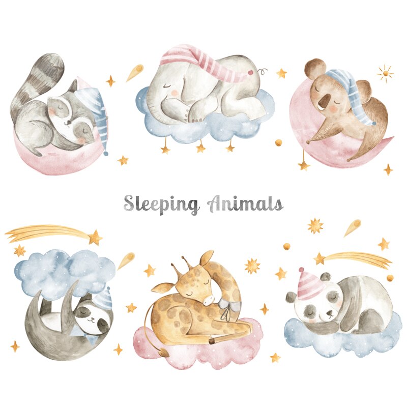8 Stijlen Cartoon Muurstickers Voor Kinderkamer Babykamer Nursery Milieuvriendelijke Vinyl Muurstickers Verwijderbare Muurschilderingen Home Decor: F