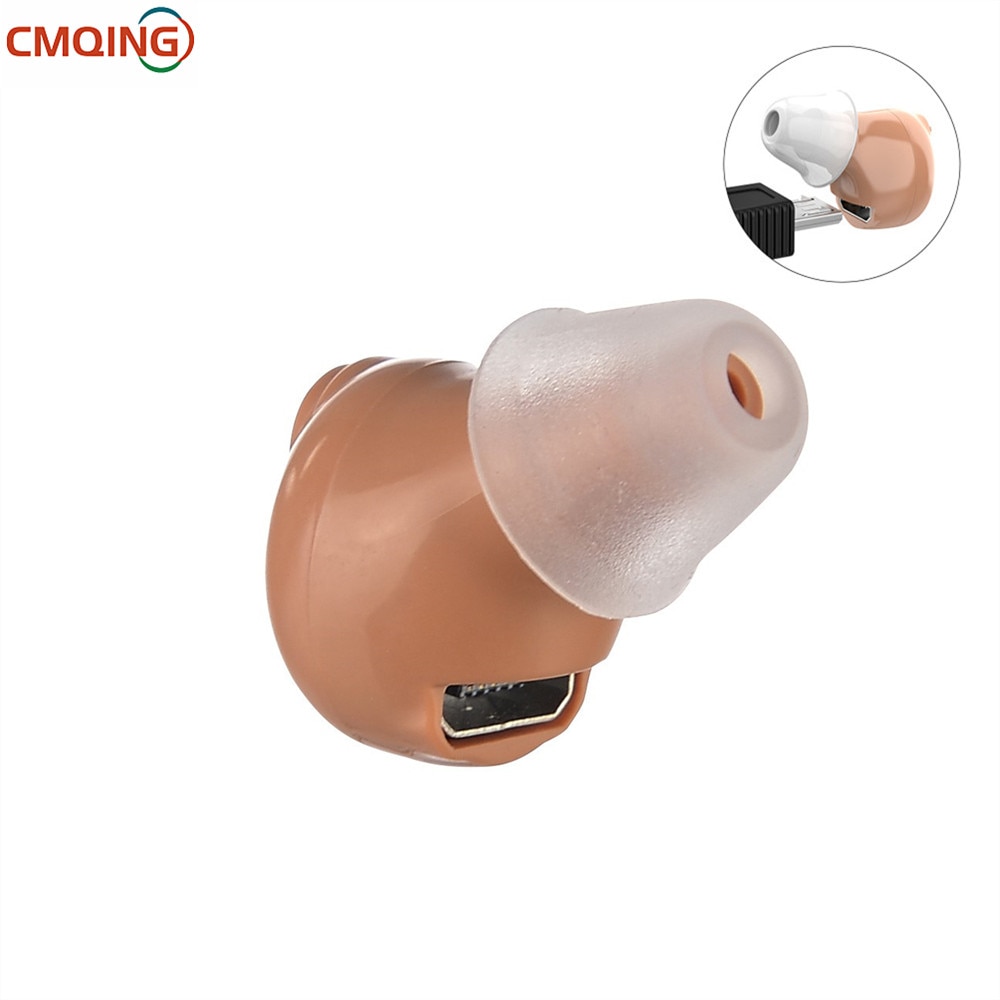 Mini audífono CIC recargable para ancianos, amplificador de sonido Invisible, bueno como el audífono Siemens