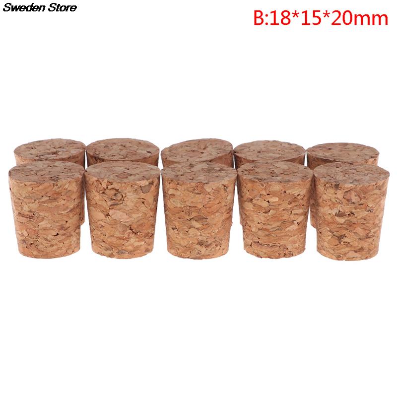 10pcs Wood Wine Glass Bottle Stopper Kettle Pudding Container Cork Cap Burette Buret Tube Lid: B