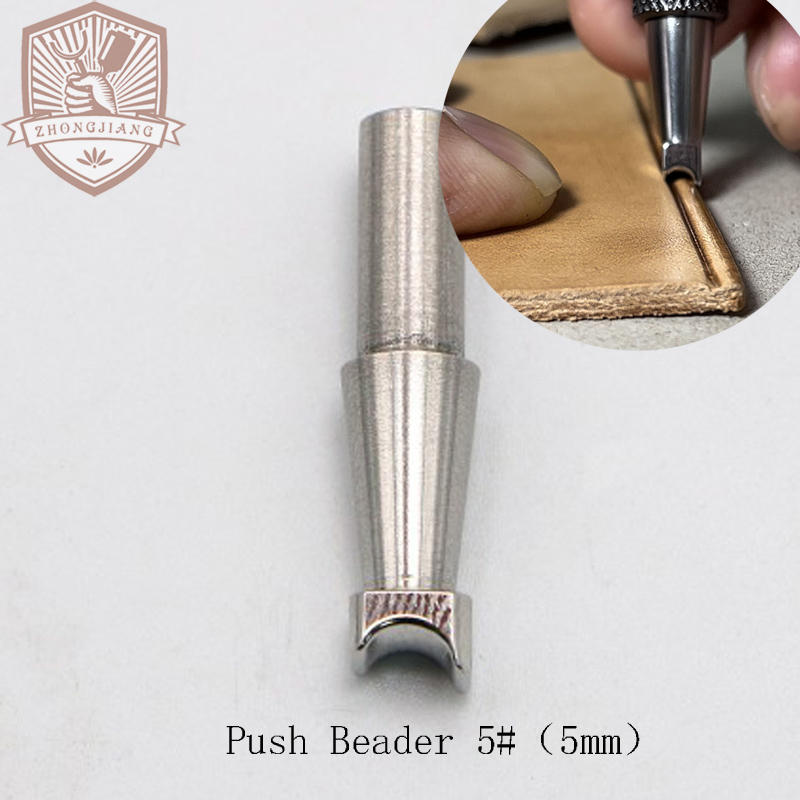Leather Craft tools Edge Beader And Double Line for Carving Swivel Knives: Chocolate