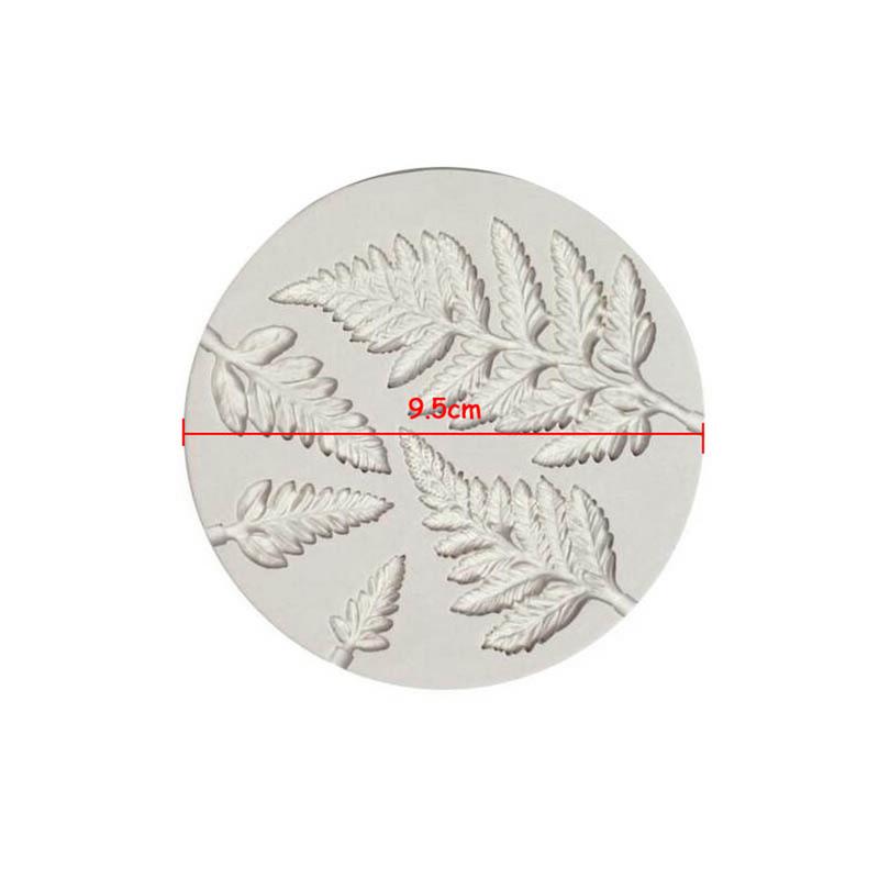 cake mold silikone Round Fern Leaf Shape Liquid Silicone Mold Fondant Cake DIY Polymer Clay Epoxy Molding Tool Baking Mold #AO