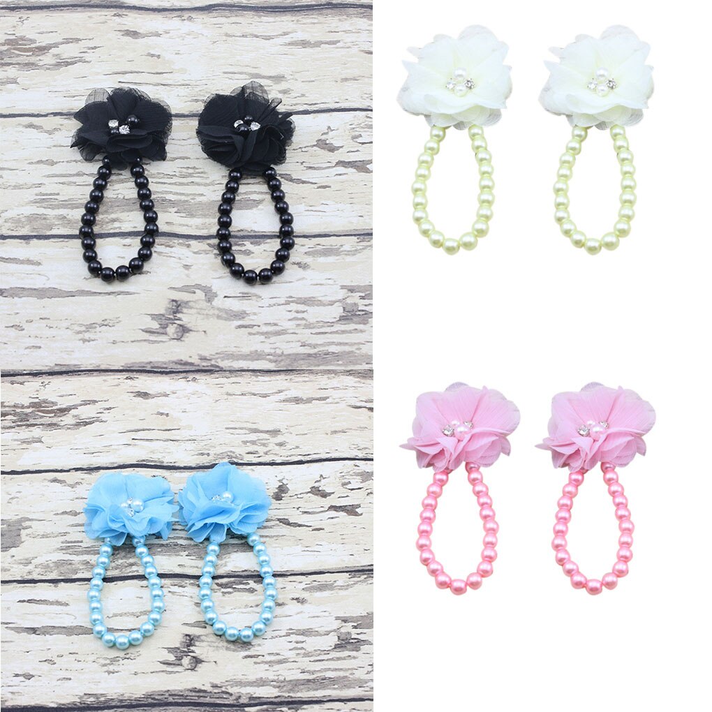 Meisjes enkelbandjes met imitatieparels, bloemenvoetjes, blotevoetensandalen, voetbandjes en teenringen