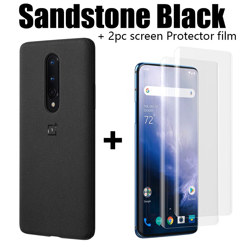 Oficial original oneplus 8 pro caso náilon pára-choques caso arenito karbon pára-choques claro caso para oneplus 8 pro: For One plus 8 / Sandstone Black