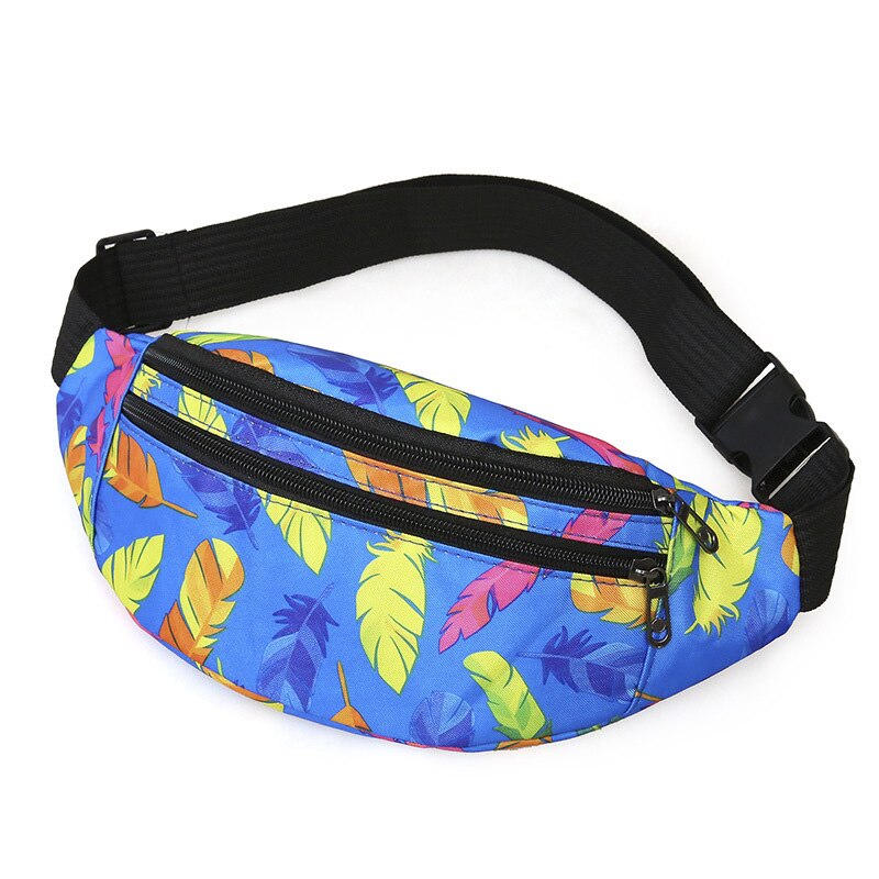 Vrouwen Heuptas Fanny Pack Banaan Taille Zakken Hengreda Mannen Crossbody Waistbag Hip Bum Pouch Voor Reizen Strand Telefoon houder: Blue-1