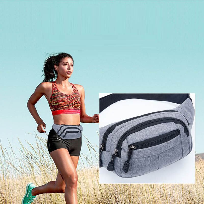 Sportieve Geweven Taille Packs Waterdichte Borst Handpack Drie Laag Rits Dames Taille Tas Grote Capaciteit Buik Tassen