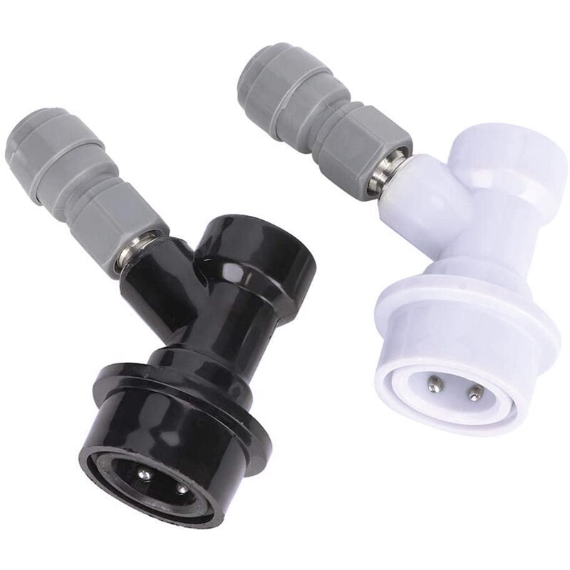 Conector de bloqueo de bola, Home Brewing Ball Lock Keg conector Bloqueo de bola desconectar + 8mm-1/4 pulgadas MFL conector de empuje rápido