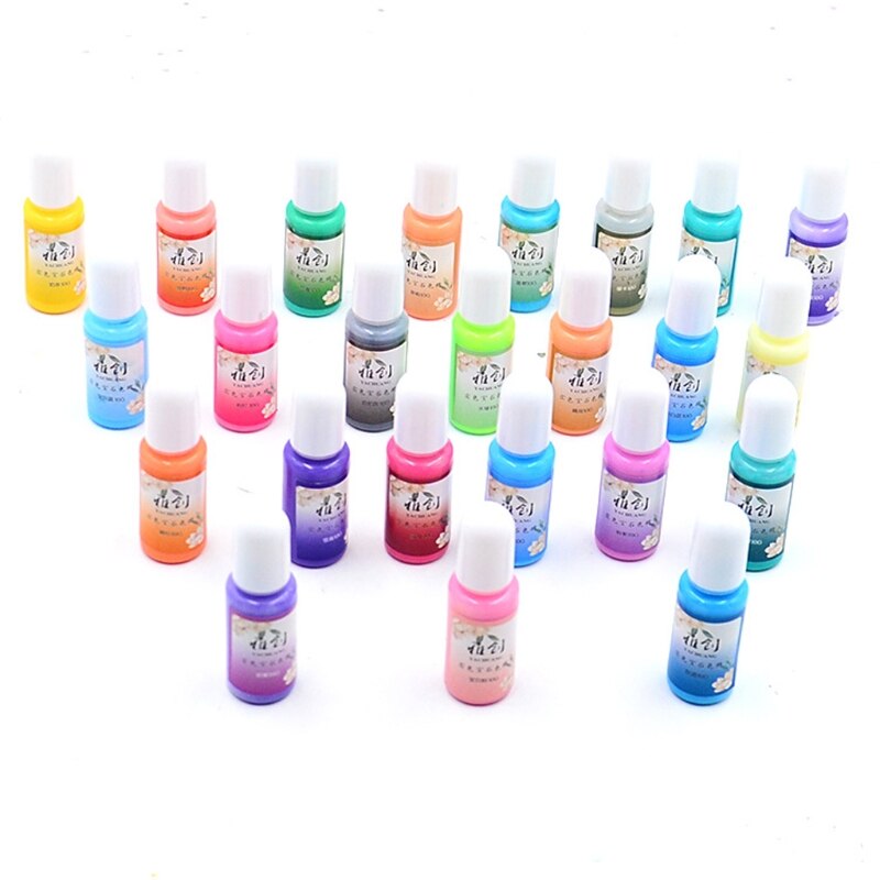 Pigment époxy Opaque, 24 couleurs, résine époxy Non toxique, Kit de teinture Macaron, couleur unie