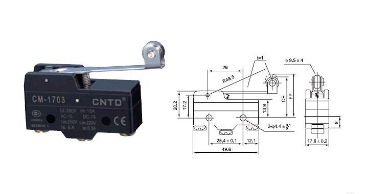Top Original CNTD CM-1703 Micro Switch/Limit Switch Ui 380V Ith 15A For Electric Forklift Machine Tool