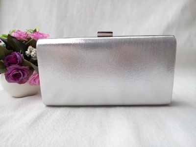Diamond Sequin Clutch Purse Women Evening Clutch Bag Female Crystal Clutch Bag Wedding Party Banquet Black Gold Silver Two Chain: Design A silver