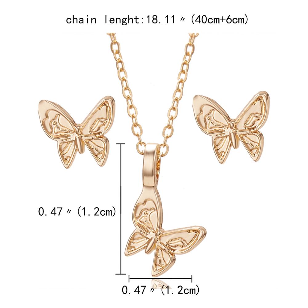 RINHOO Gold Color Jewelry Sets For Women Butterfly Owl Elephant Bird Animal Necklace Earrings Set Jewelry Set Wedding Jewelry