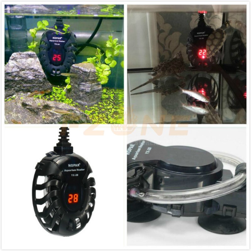 HOPAR 25-100W LED Digital Fish Tank Water Heater Automatic Thermostat Aquarium Temperature Controller For Fish Turtle Tank 5-75L