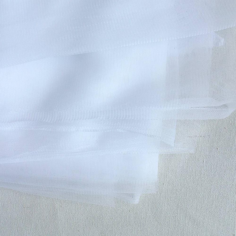 Høj kvalitet 1 meterx 1.5 meter /3 meter tutu hvid tyl blødt mesh stof gaze bryllup / slør / kjole: Ren hvid / Bredde 150cm