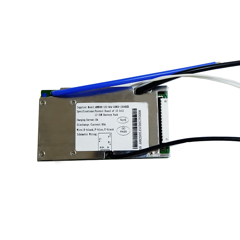 48v 40a 13s bms lipo/limn 2 o 4/ licoo 2 akku bms 1000-1500w 54.6v 40a litiumakku bms tasapainotoiminnolla