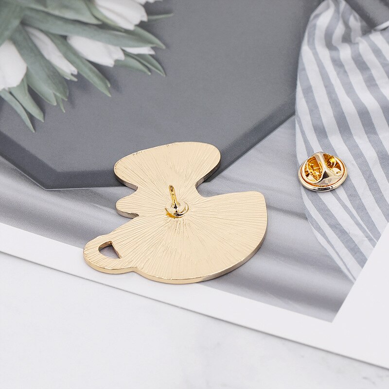 Broche en émail pour tasse de thé, sac à linge, Badge, bijoux, pour amis