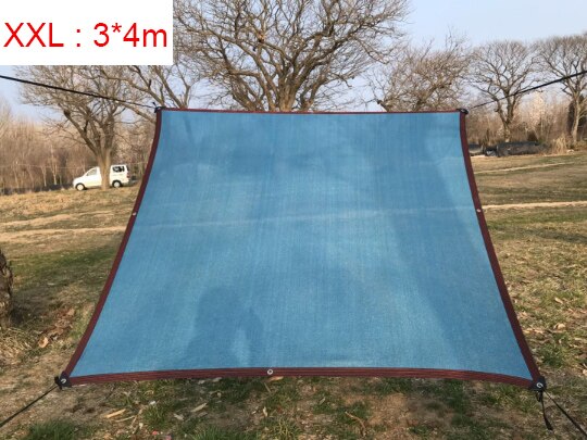 Zonnescherm gaas rechthoek tuin zonnescherm zonnescherm luifel zwemmen schaduw buitenbescherming kamperen toeristische tent pergola artikel: Blauw (3 x 4cm)