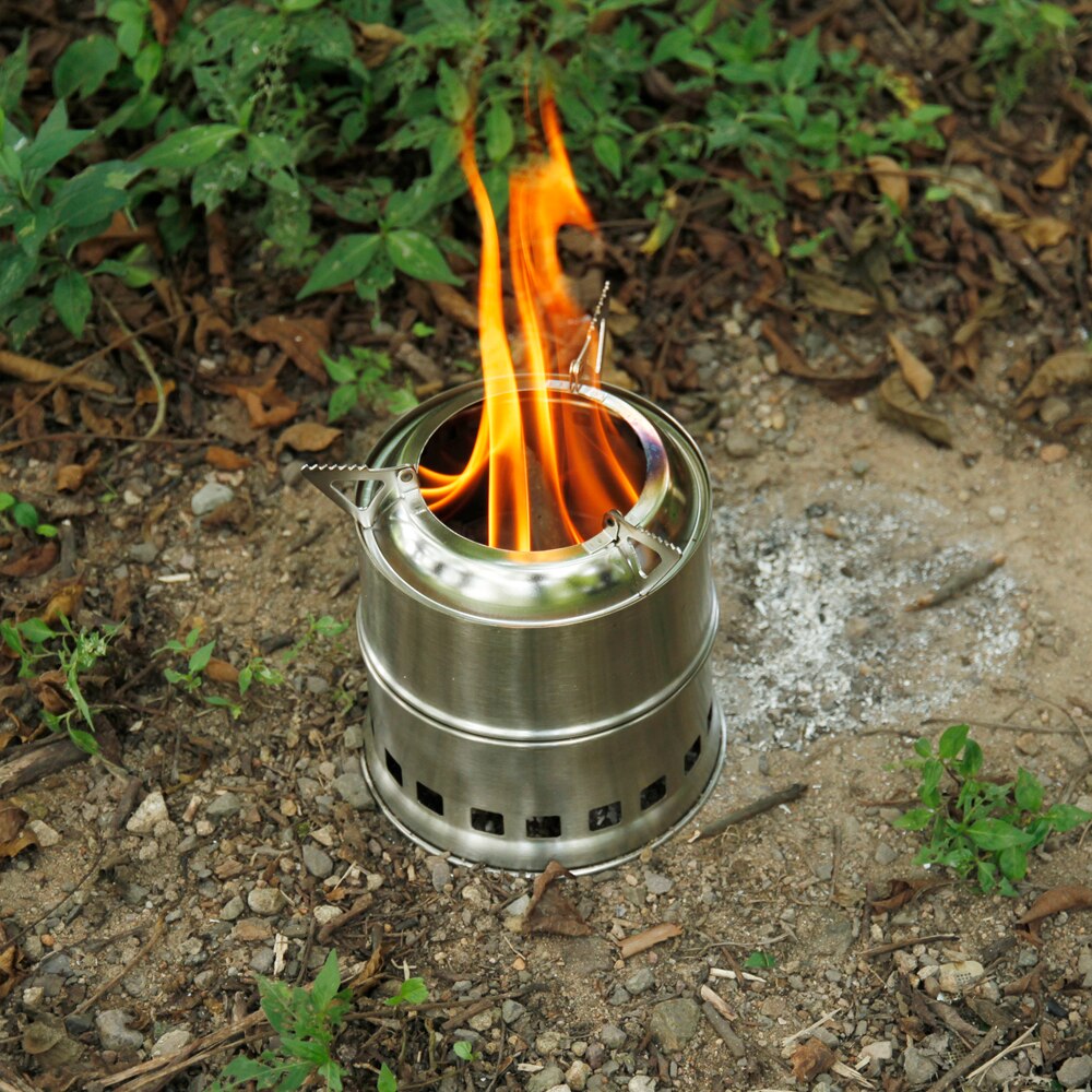 Apg Outdoor Hout Gas Hout-Brandende Draagbare Vouwen Brandhout Kachel Camping Oven – Grandado