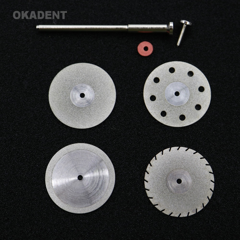 Dental Lab Diamond Disc Diamant Schijven Dubbelzijdig Fijne Korrel Snijden Disc Tool Diameter 22Mm Dikte 0.20Mm Met opspandoorns