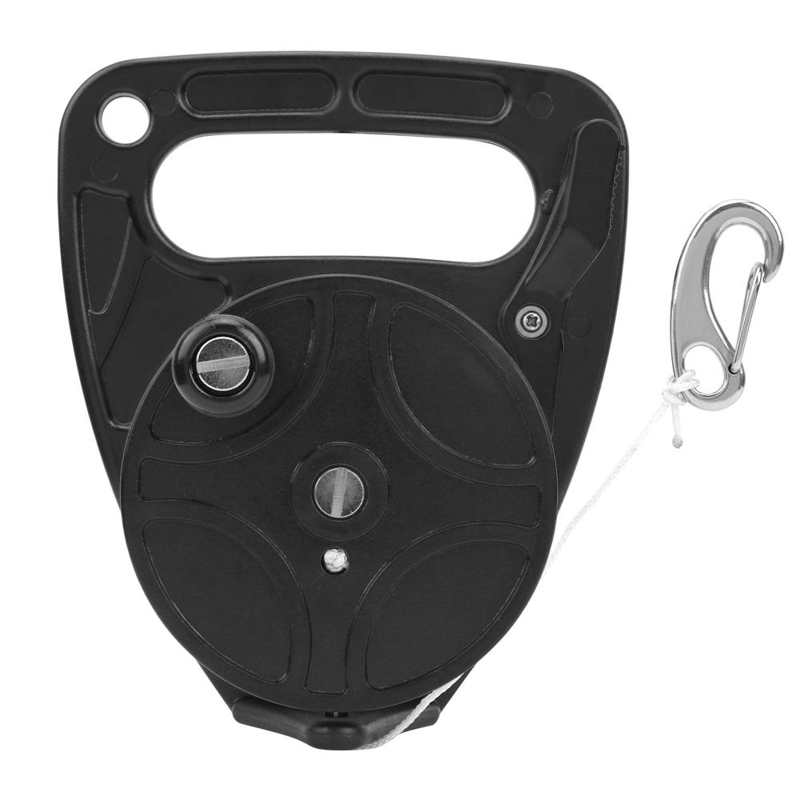 Diving Reel Multi-Purpose Portable Diving Equipment with Handle Buckle Combination 289FT High Strength: Black