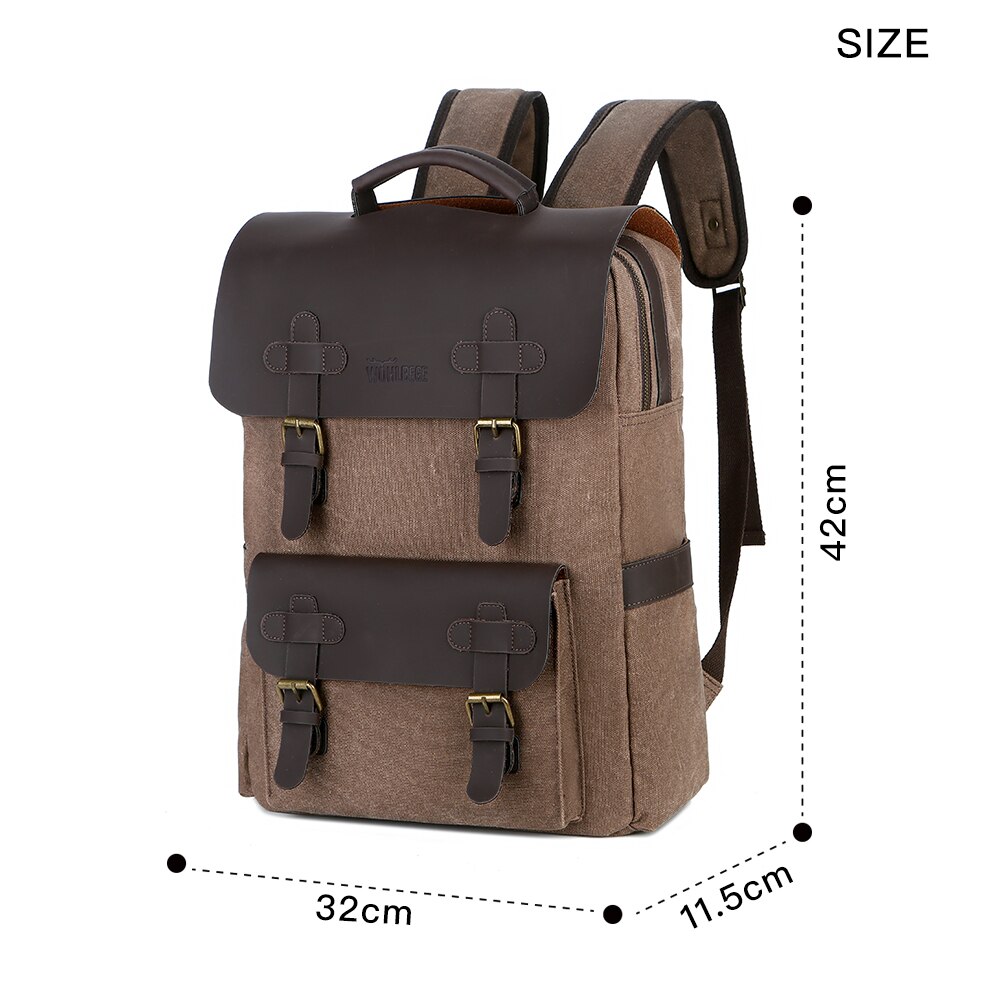 Heren Rugzak Vintage Canvas Rugzak Schooltas Mannen Reistassen Grote Capaciteit Rugzak Laptop Tas